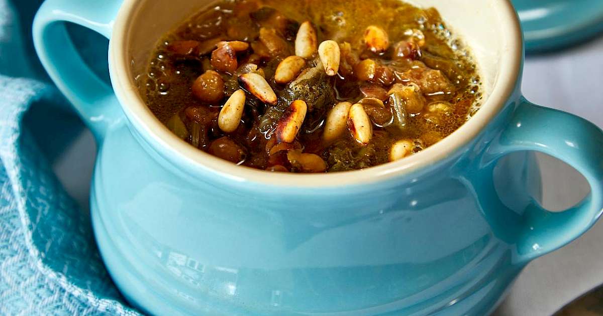Lentil and Swiss chard soup